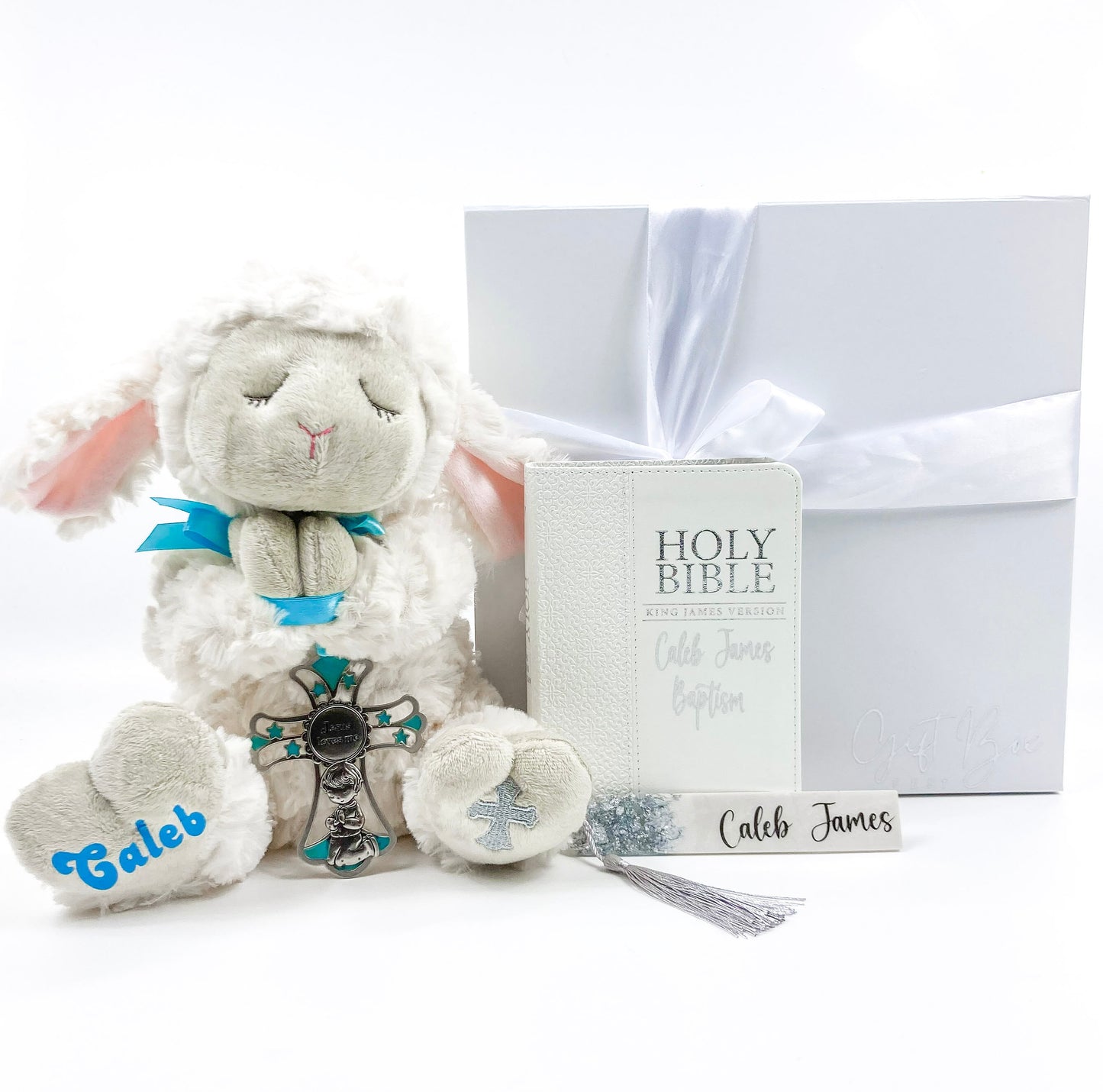 Personalized Baby Baptism Gift Box | Baby Baptism Lamb