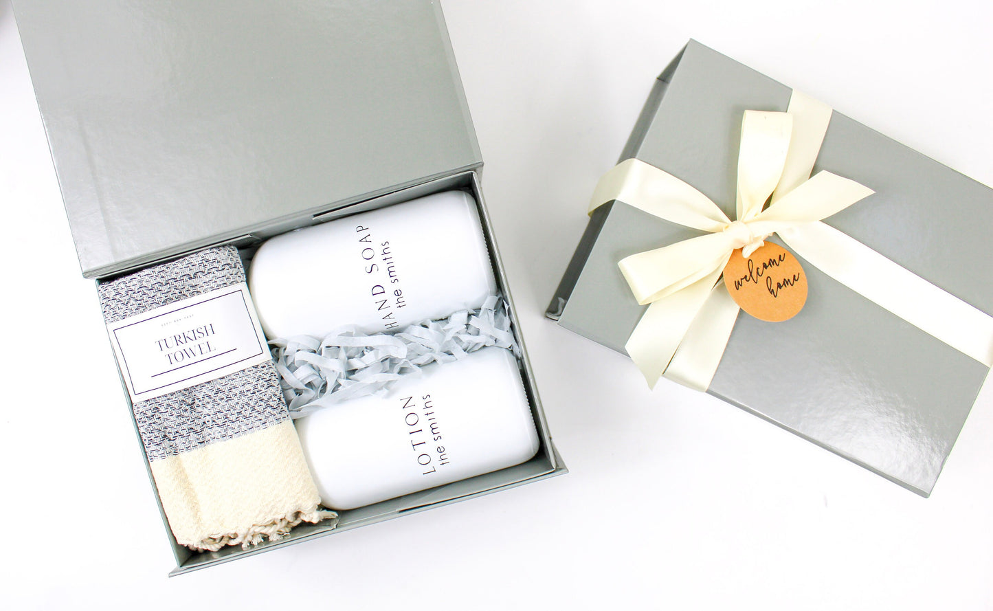 Personalized Housewarming Gift Box | Lotion Set & Turkish Towel Set