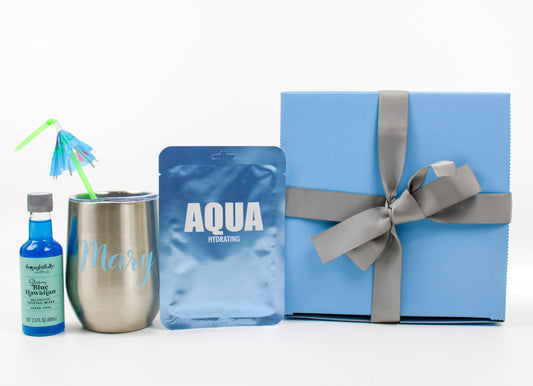 Personalized Self Care Gift Box - Blue